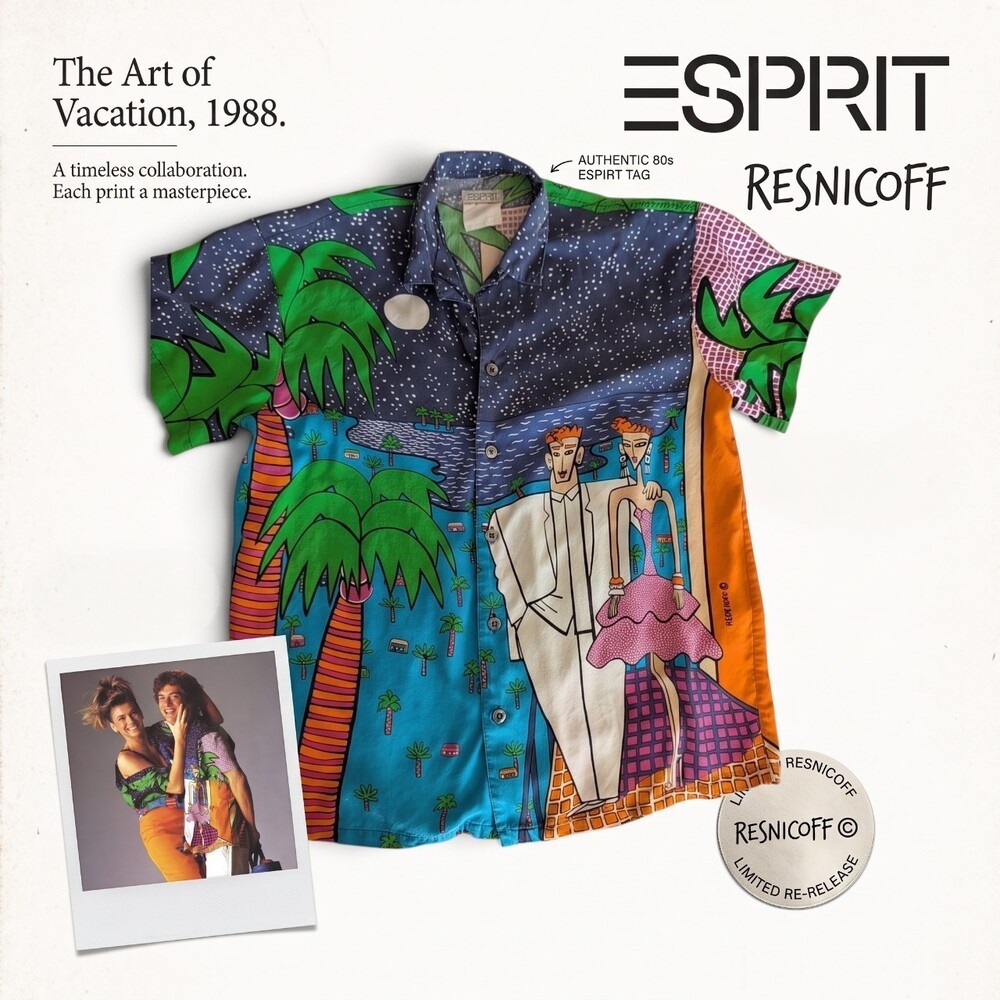 Vintage Esprit Joel Resnicoff 1986 Artist Collab Shirt Novelty